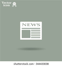 Flat icon of news