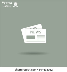 Flat icon of news