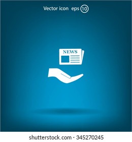 Flat icon of news