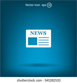 Flat icon of news