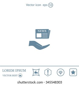Flat icon of news