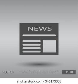 Flat icon of news