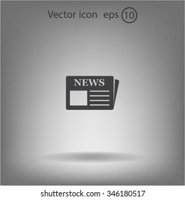 Flat icon of news