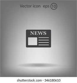 Flat icon of news
