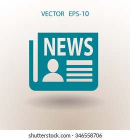 Flat  icon of news