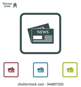 Flat icon of news