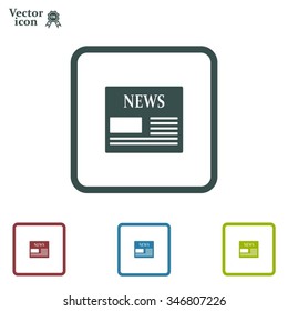 Flat icon of news