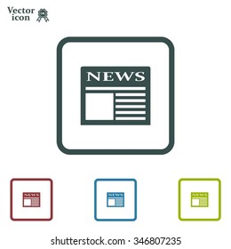 Flat icon of news