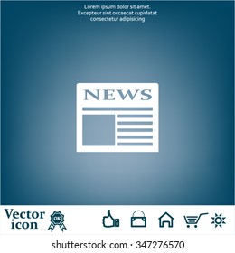 Flat icon of news