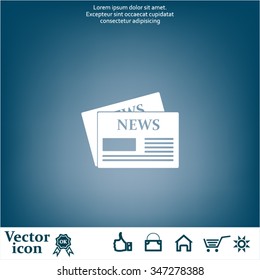 Flat icon of news