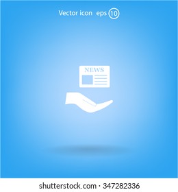 Flat icon of news