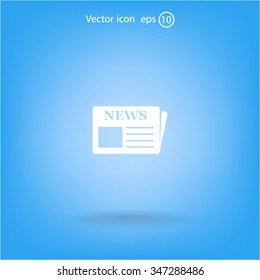 Flat icon of news