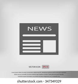 Flat icon of news