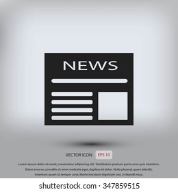 Flat icon of news