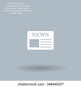 Flat icon of news