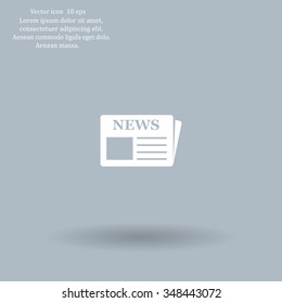 Flat icon of news