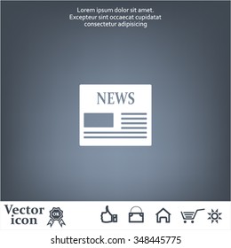 Flat icon of news