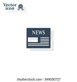 Flat icon of news