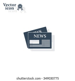 Flat icon of news