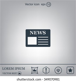 Flat icon of news