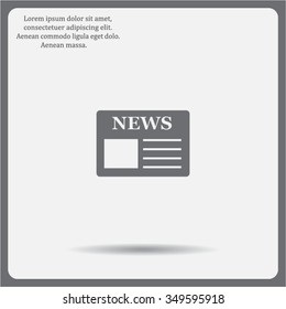 Flat icon of news