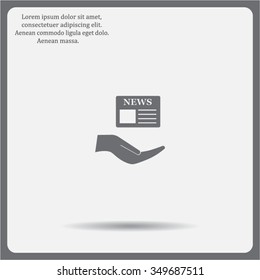 Flat icon of news
