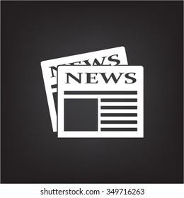 Flat icon of news