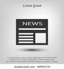 Flat icon of news