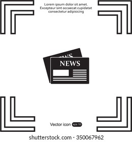 Flat icon of news