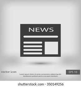 Flat icon of news