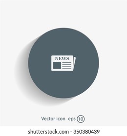 Flat icon of news