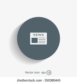Flat icon of news
