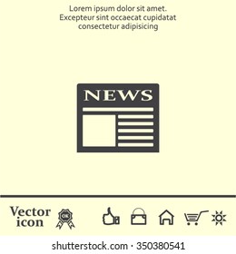 Flat icon of news