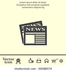 Flat icon of news