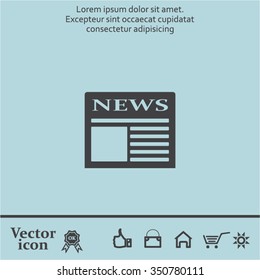 Flat icon of news