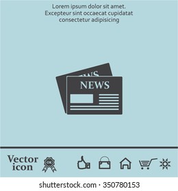 Flat icon of news