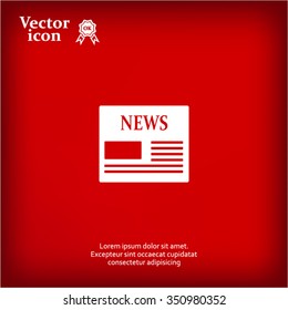 Flat icon of news