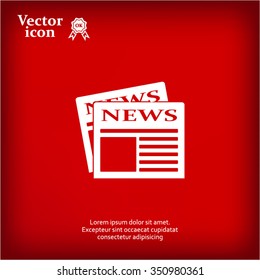 Flat icon of news
