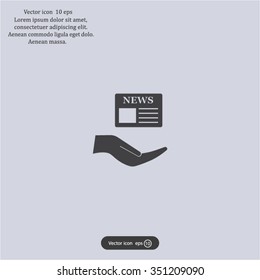 Flat icon of news