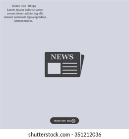 Flat icon of news