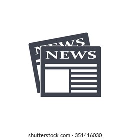 Flat icon of news