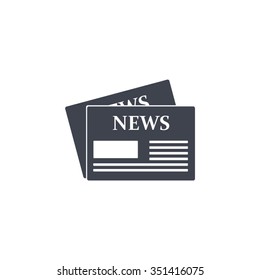 Flat icon of news