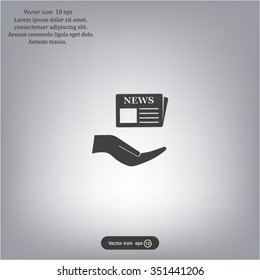 Flat icon of news