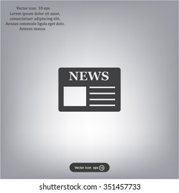 Flat icon of news