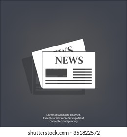Flat icon of news