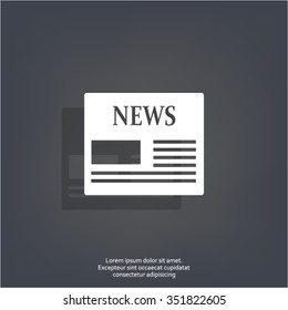 Flat icon of news