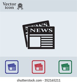 Flat icon of news