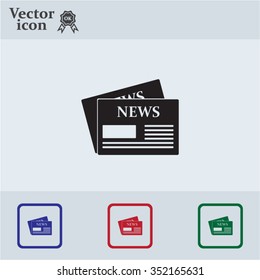 Flat icon of news