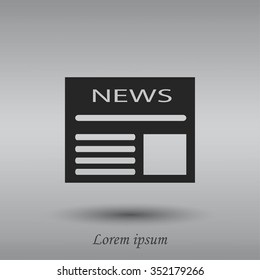 Flat icon of news