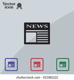Flat icon of news